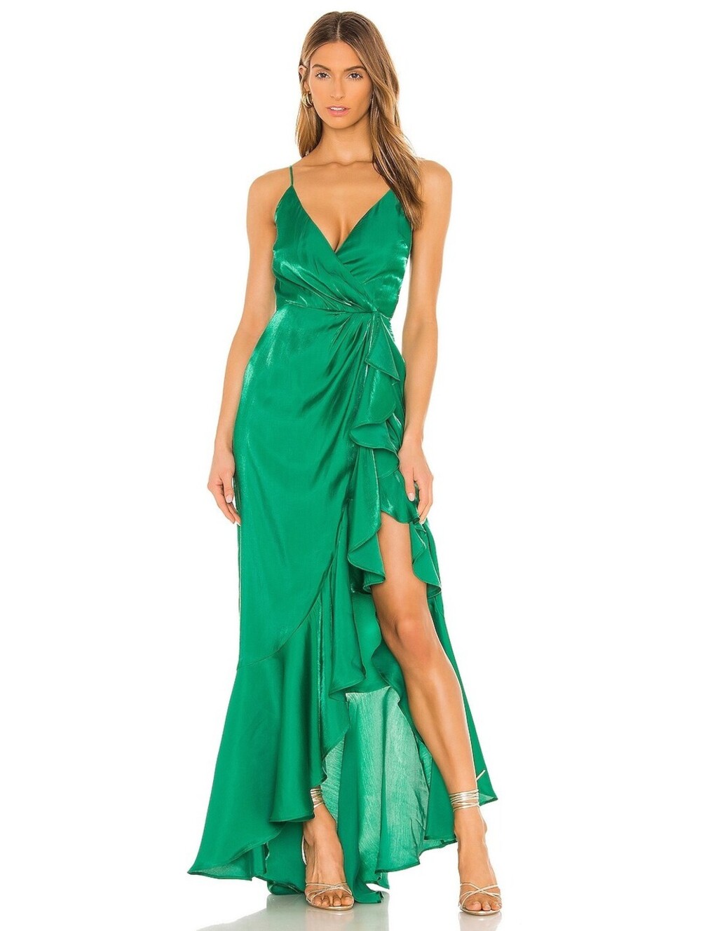 Lovers + Friends Eyes On You Maxi Dress Jade Green XS